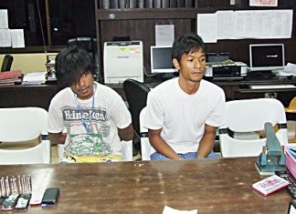 Chaiyaporn and Sorapong have been charged with possession with intent to sell, as well as illegal possession of a firearm.